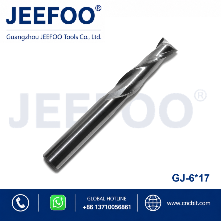 6x17 Two Spiral Flute Bits - Carbide Two Flutes EndMill Spiral Cutter Wood CNC Router Bits Cutting Tools for CNC Machine Engraving product image
