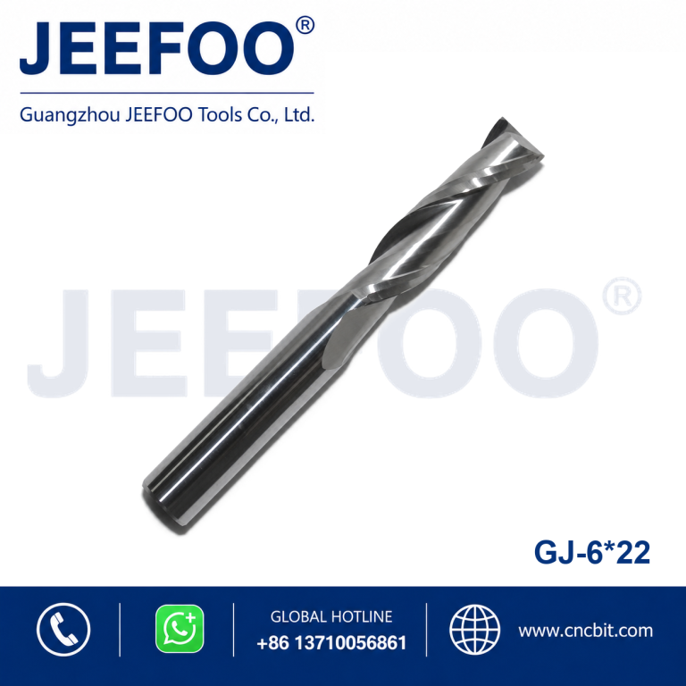 6x22 Two Spiral Flute Bits - Two Flutes Carbide Mill Spiral Cutter Wood CNC Router Bits Cutting Tools for CNC Machine Engraving product image