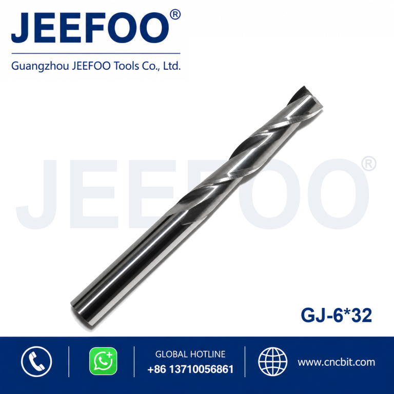 6x32 Two Spiral Flute Bits - Double Flute Spiral End Mill CNC Router Bit Wooden Tools for Aluminium Acrylic for Milling Cutter product image