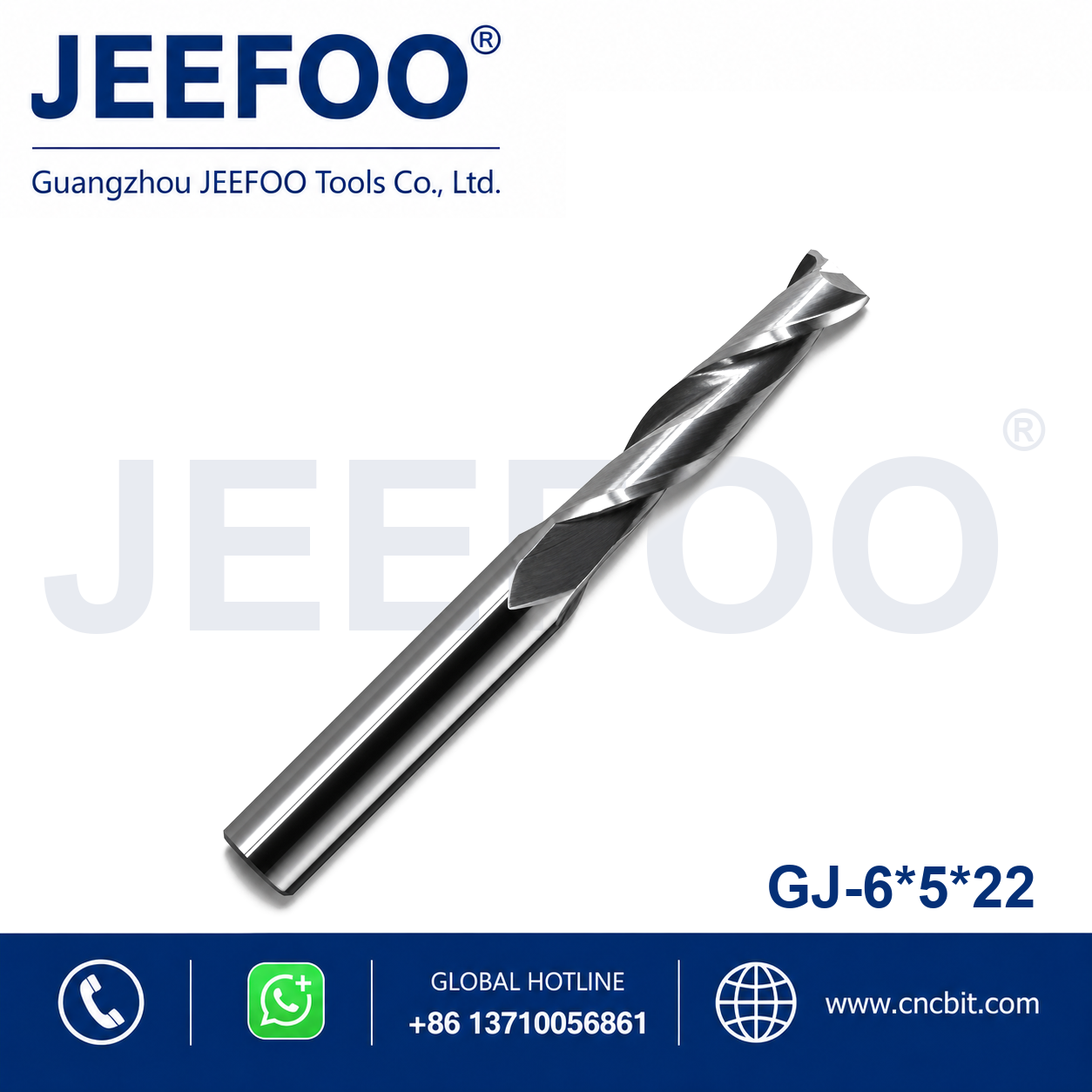 6x5x22 Two Spiral Flute Bits CNC router cutter