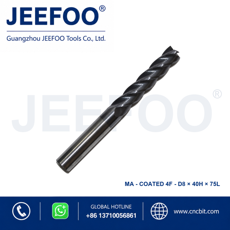 Coatedx8x40x75L Solid Carbide Square End Mill for CNC Metal Machining product image