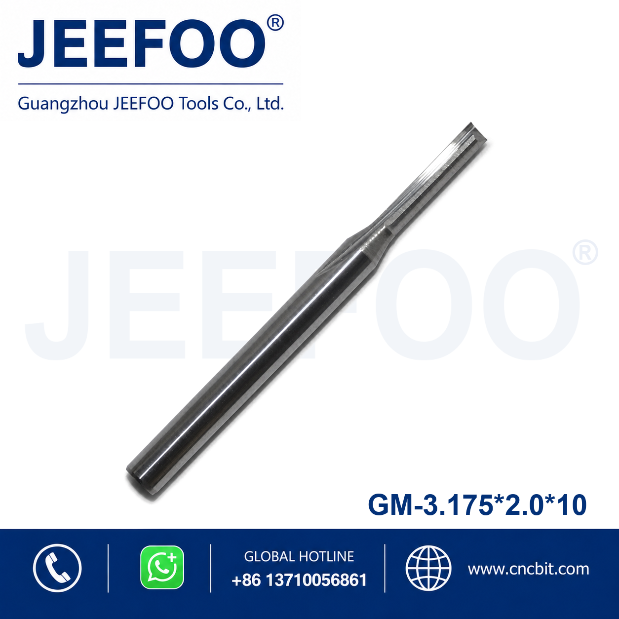 3.175x2.0x10 Two Straight Flute Bits product image