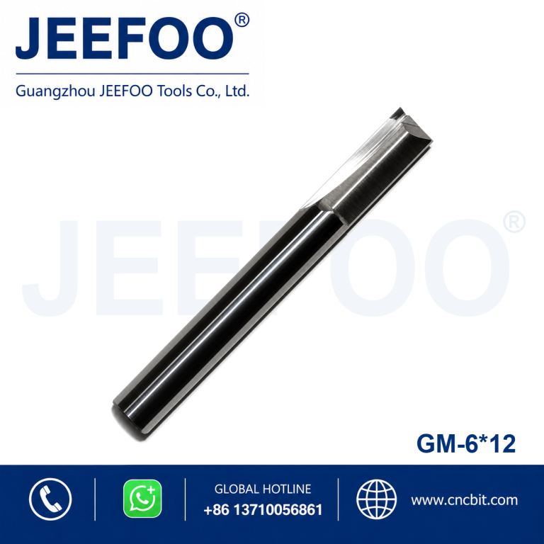 6x12 Solid Carbide Two Straight Flute Bits, Anti-Clog CNC Router Tools for Board Carving product image