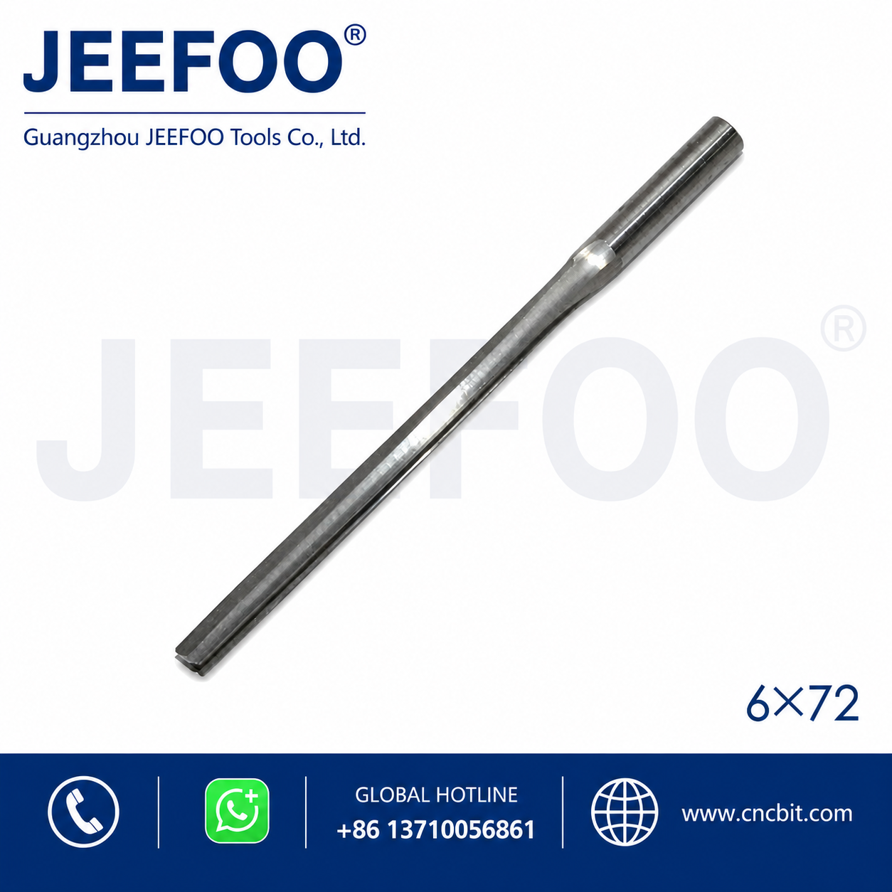 6x72 long cutting edge two straight flute bit