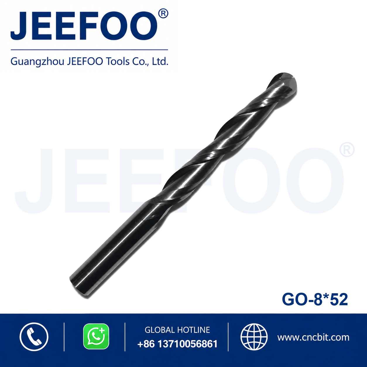 8x52 two flute ball nose end mill