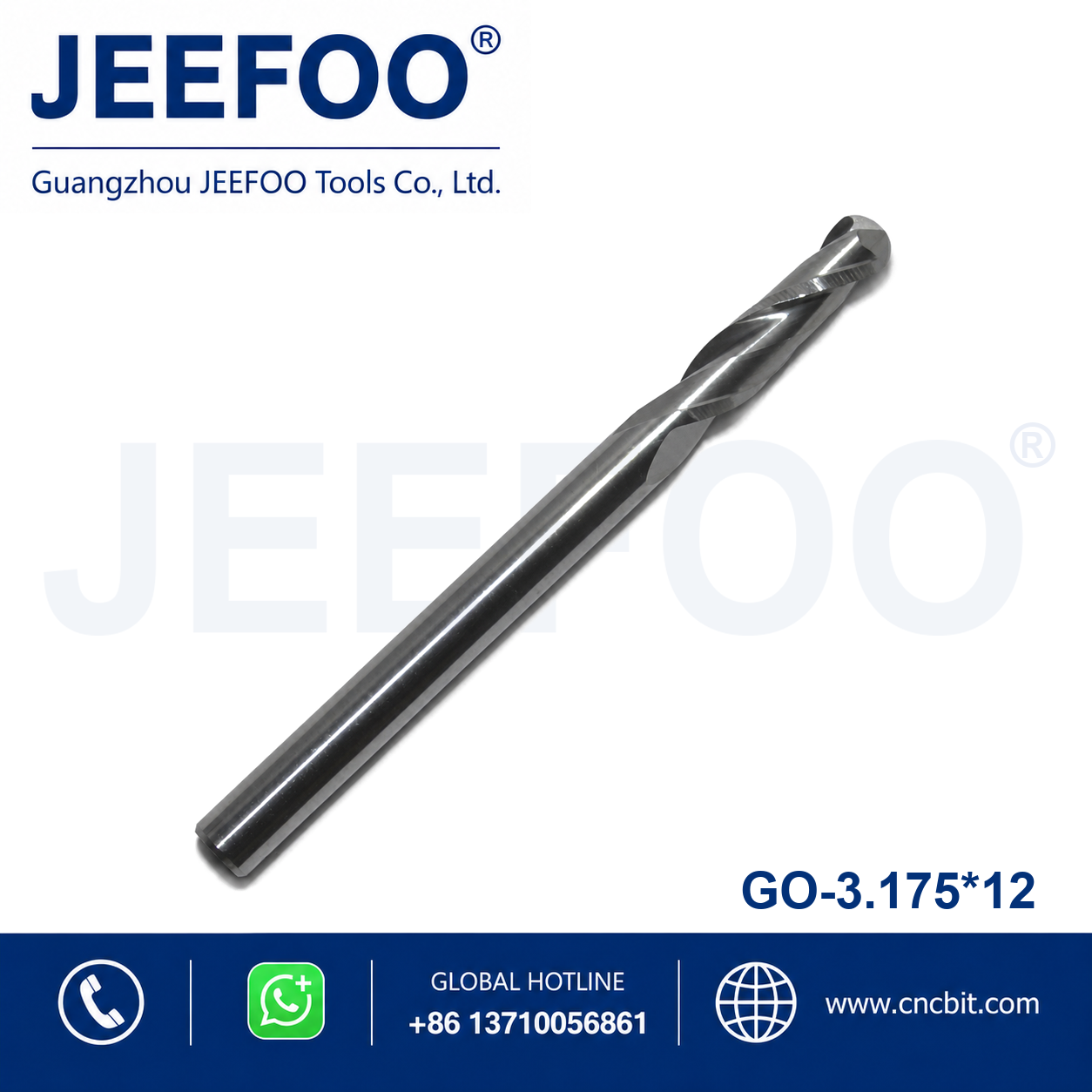 3.175x12 two flute ball nose end mill