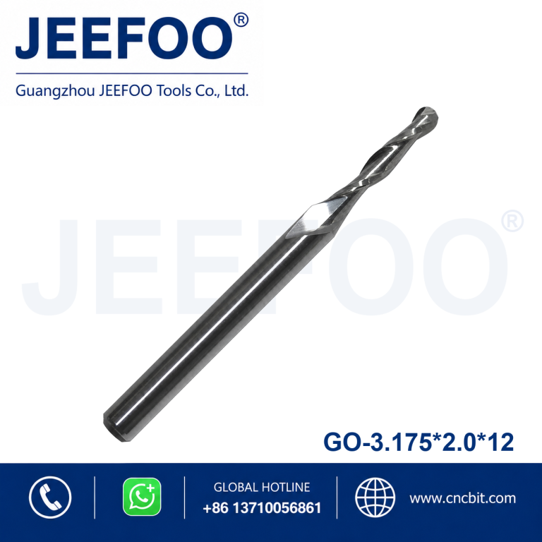 3.175x2.0x12 Double Flute Ball End Mill for Clean 3D Carving product image
