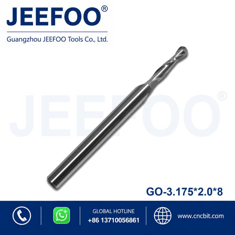 3.175x2.0x8 CNC Ball Nose Router Bit for Wood Plastic and MDF product image