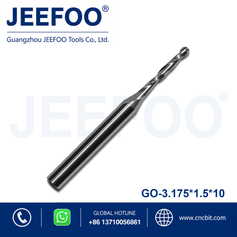 3.175x1.5x10 Tungsten Steel Ball Nose Cutter for Precision CNC Work product image