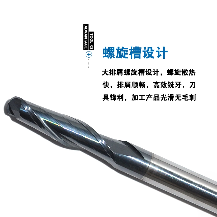 GO625 solid carbide ball nose cutter applications