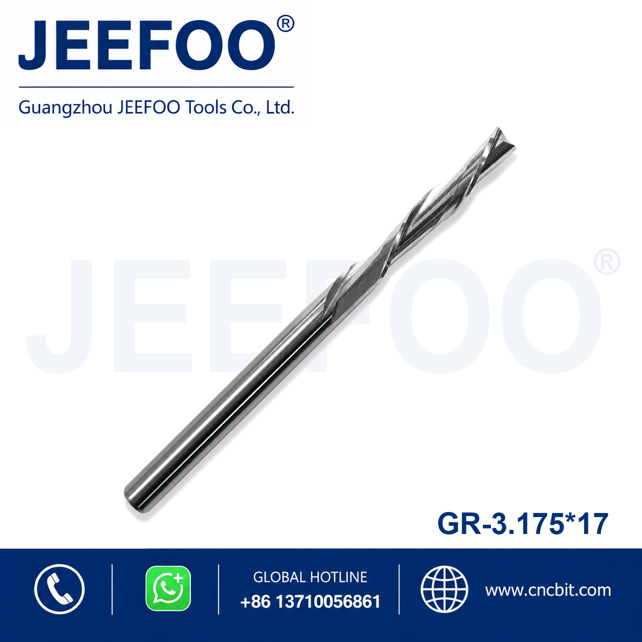 3.175x17 Down Cut Two Spiral Flute Bits product image