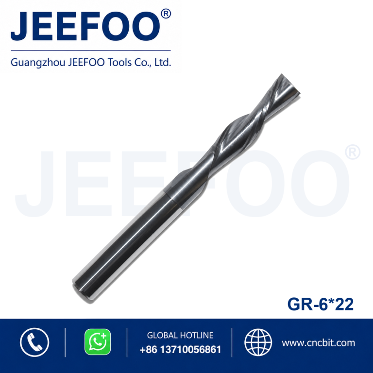 6x22 Tungsten Solide Carbide Double Flute Sprial Bits Down Cutting Tools Left Cutting Bits(A series) product image