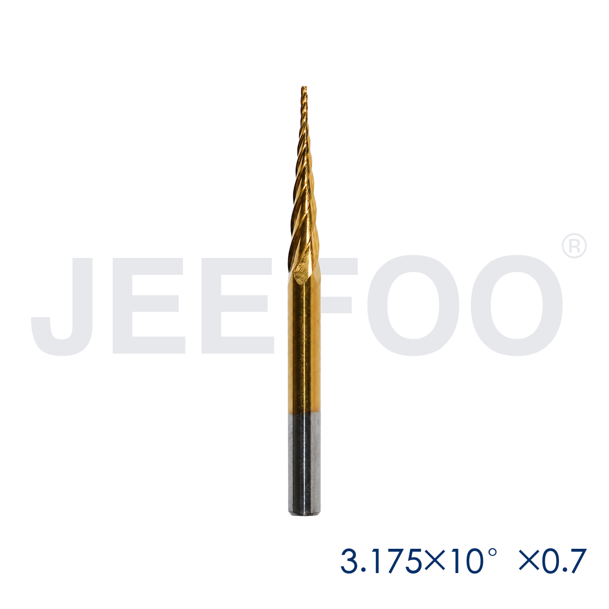 gold coated five flute tapered end mill product details A