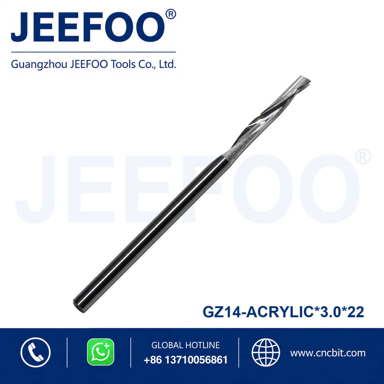high chip removal single flute router bit 3.0x22