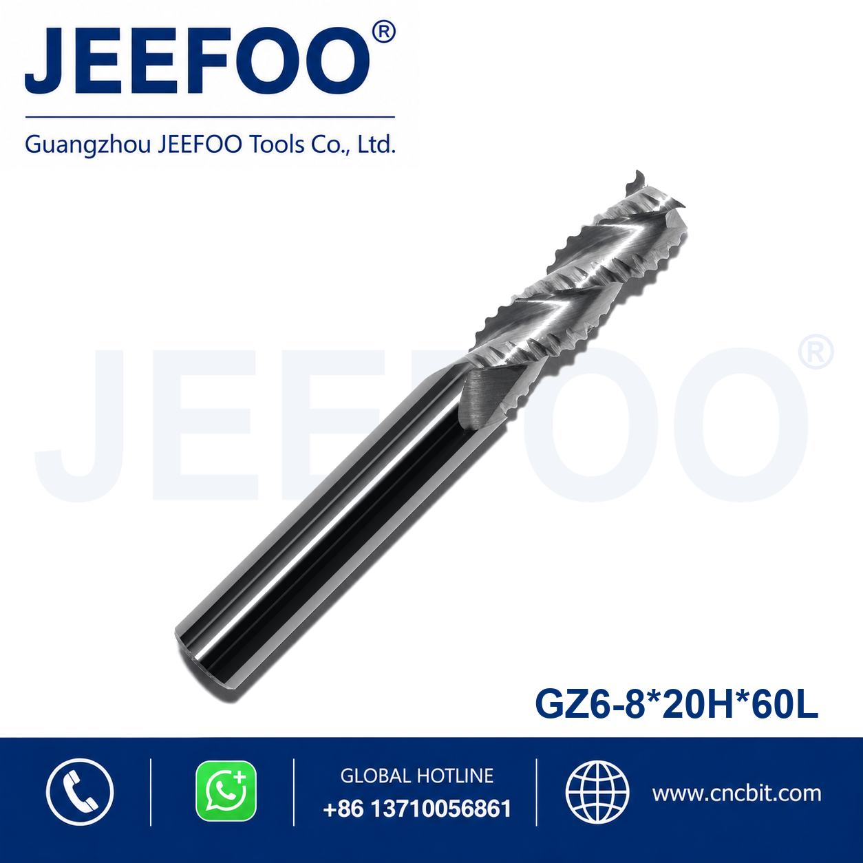 roughing end mill 8x20x60L GZ6