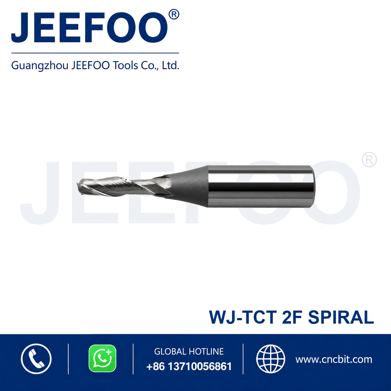 WJ TCT double spiral milling cutter for CNC routing