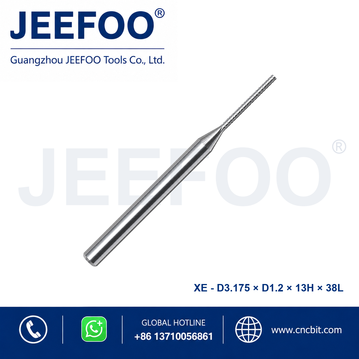 XE 3.175xd1.2x13Hx38L PCB Router Bit