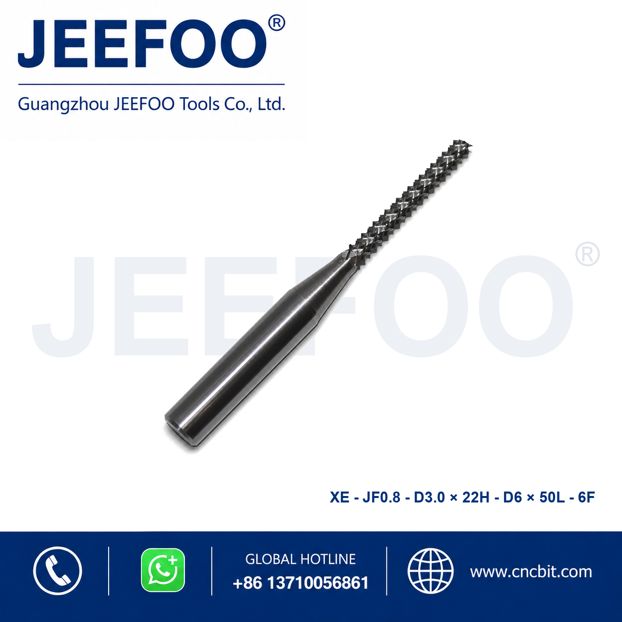 XE PCBxJF0.8x3.0x22x6Dx50Lx6F PCB Router Bit